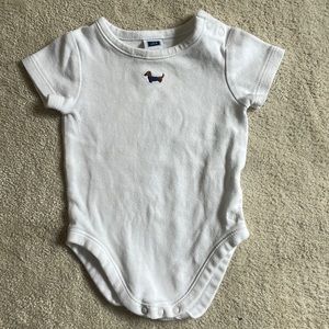 Janie and Jack cotton sausage dog dachshund bodysuit, 0-3 months
